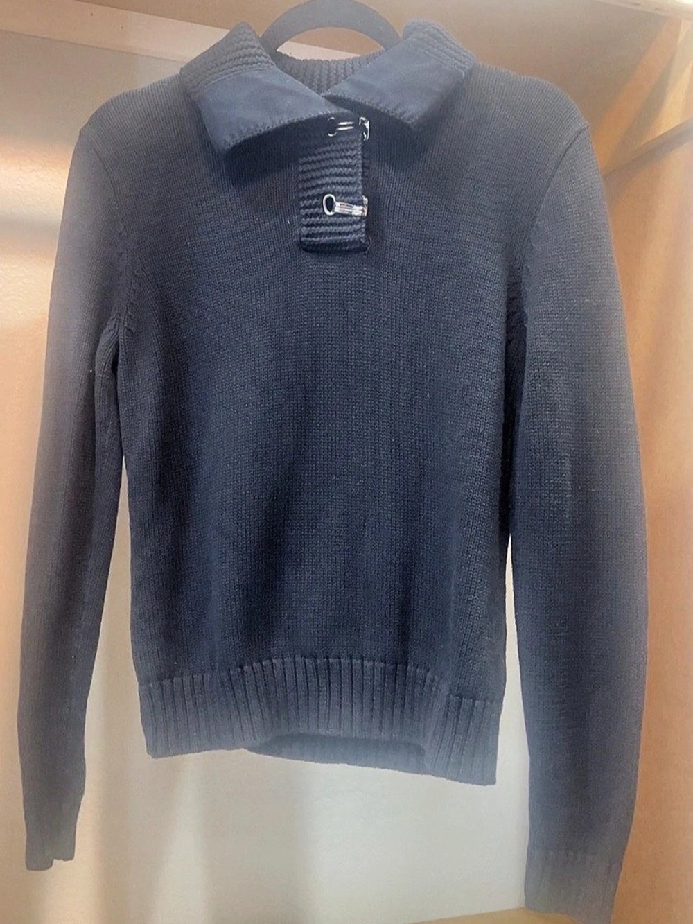Lauren Jeans Company sweater Textured Turtleneck in Black Size Medium